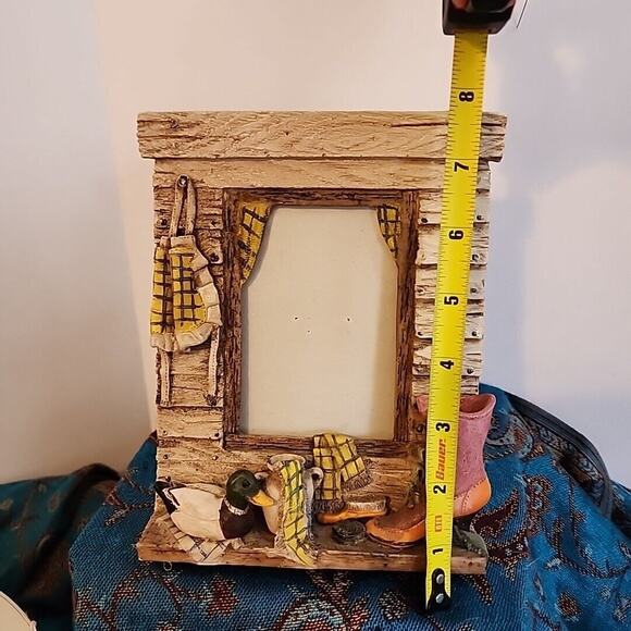 Resin Picture Frame Window Country Cottage Duck Victorian Boot Apron Jug Heavy - Picture 2 of 10